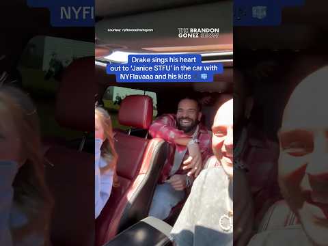 Drake sings his heart out to 'Janice STFU' in the car with NYFlavaaa and his kids